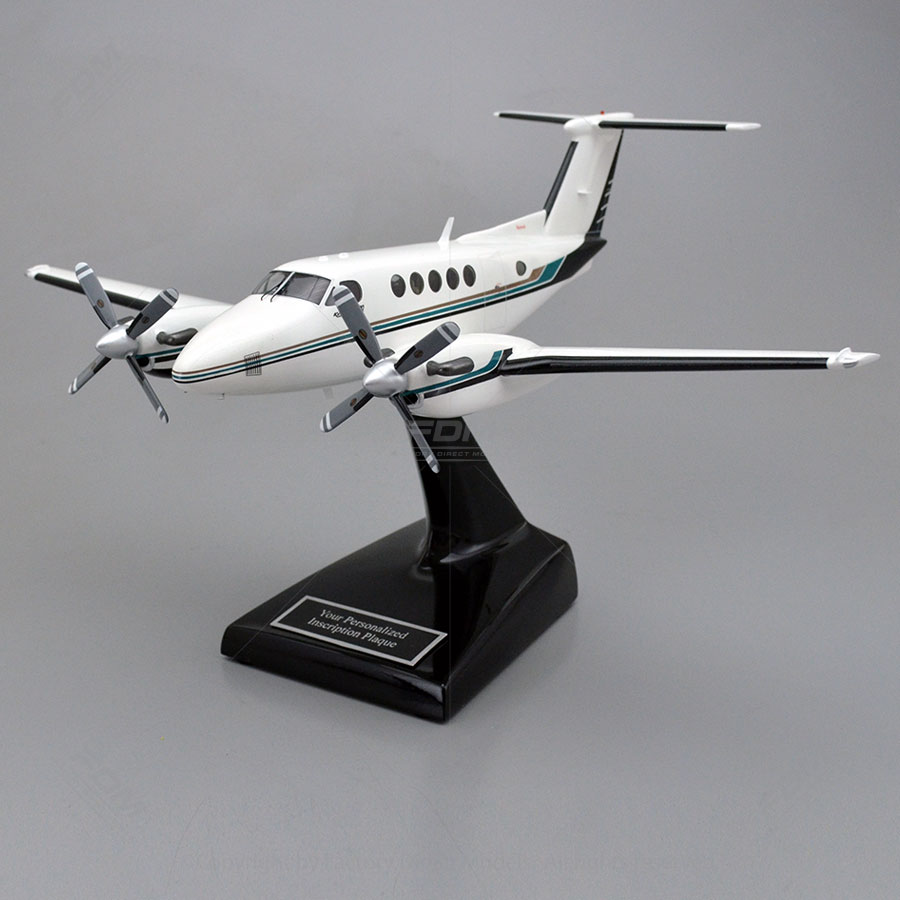 Beechcraft King Air B200 Model Airplane with a Detailed Interior