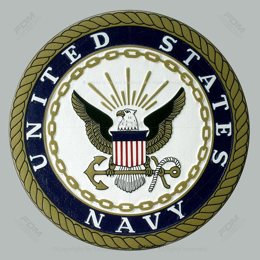 US Navy Emblem Wooden Wall Plaque US Navy Emblem Wooden Wall Plaque