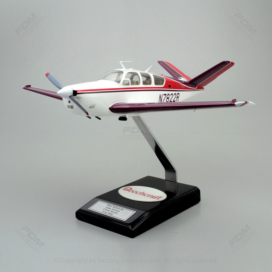 Beechcraft V35 Bonanza Scale Model Plane Factory Direct Models