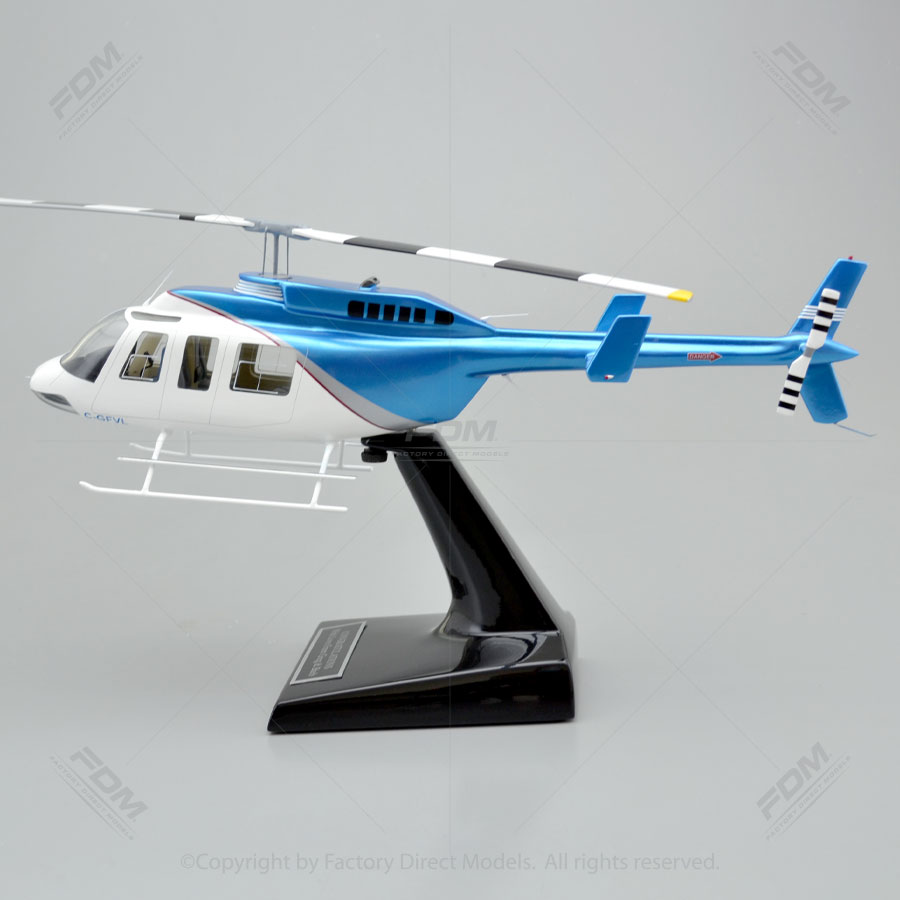 Bell 407 Model Helicopter with a Detailed Interior Factory Direct Models